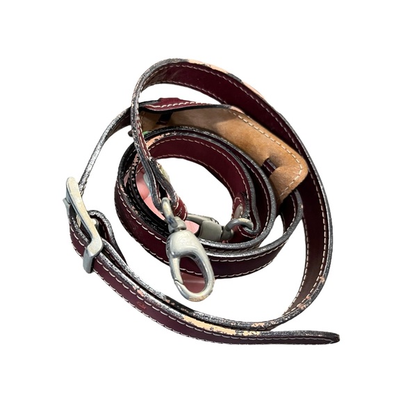 Gianfranco Novi Firenze Burgundy/Red Brown Leather Briefcase Made In Italy As Is - Picture 15 of 16